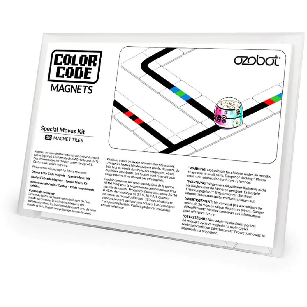 Ozobot Faarfcode Magnete: spezielle Beweegunge Set