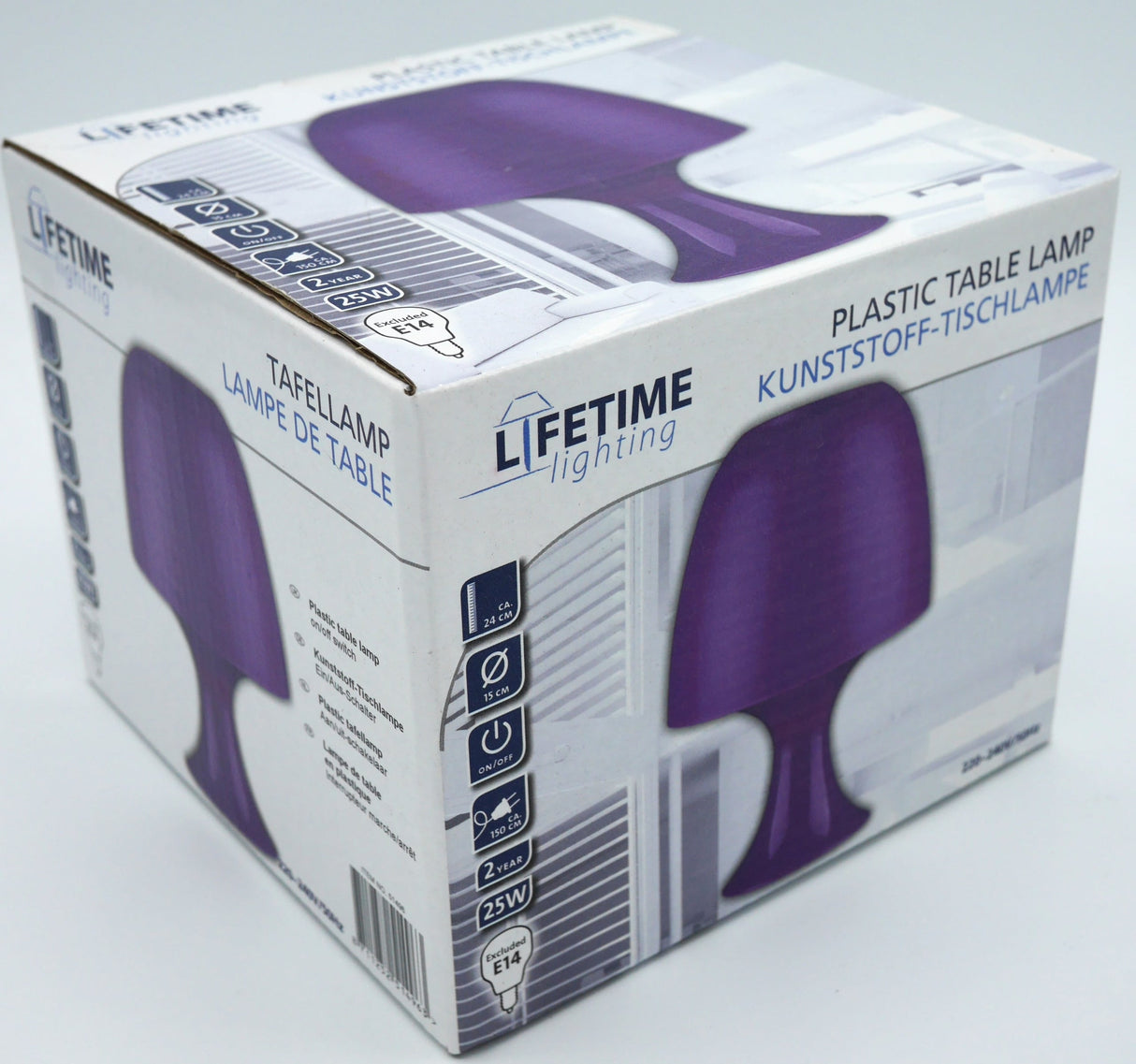 Van der Doelen Lampada da tavolo Purple Op Power with on switch