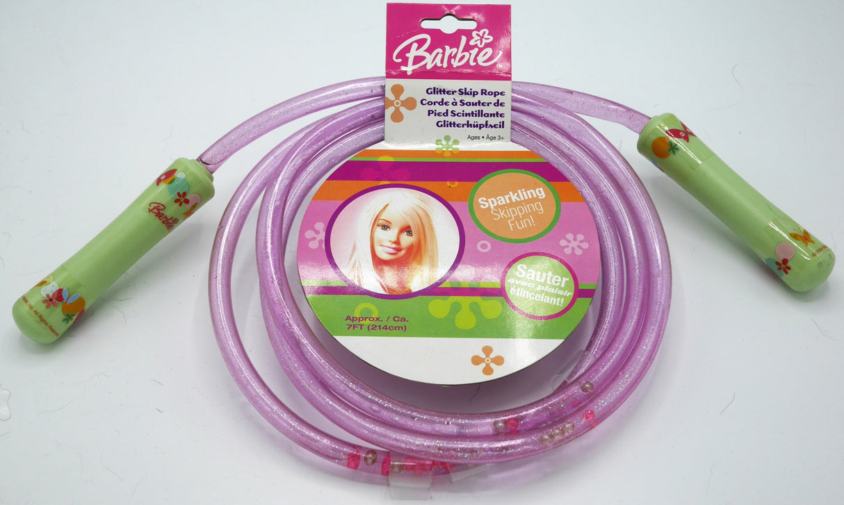 Van der doelen barbie springtouw 214 cm lang met glitter touw van kunststof