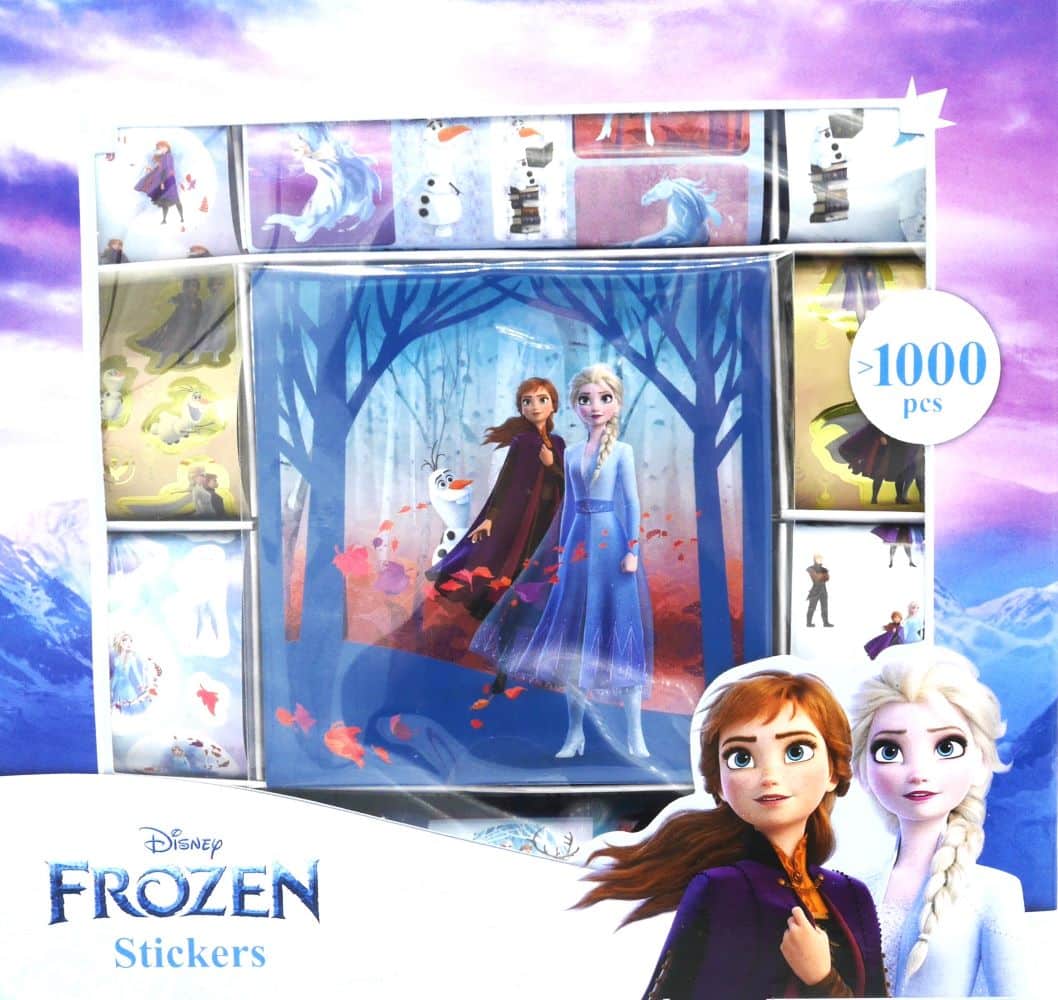 Frozen sticker box with more than 1000 stickers and a sticker booklet