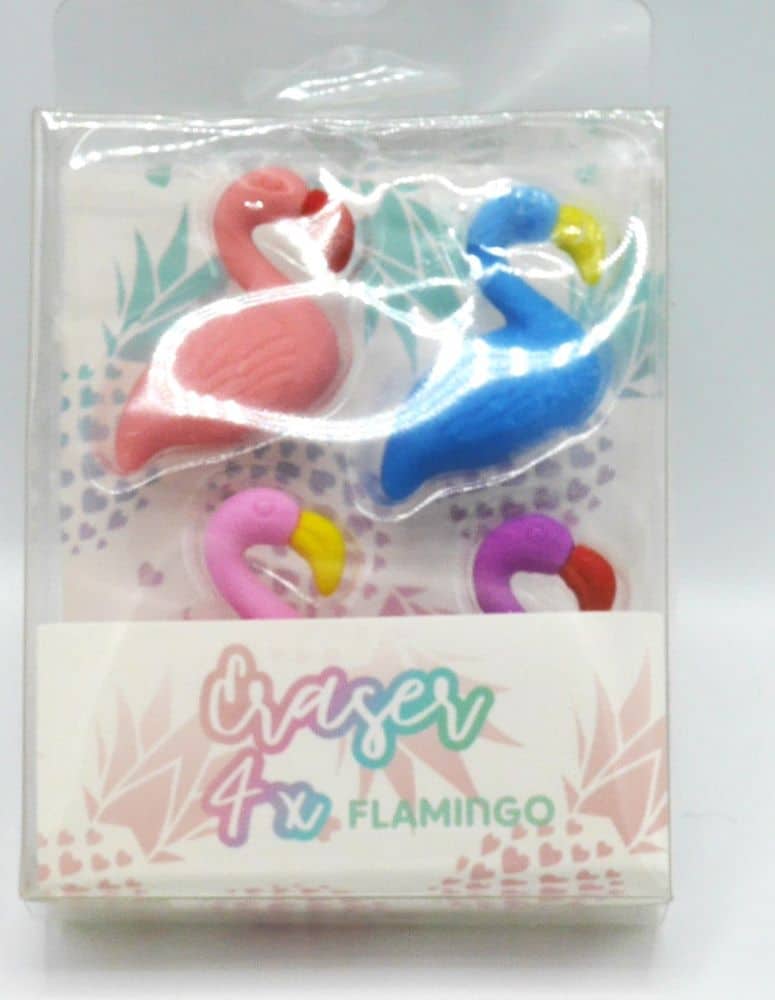 4 gummen fenicotteri di altezza 3 cm