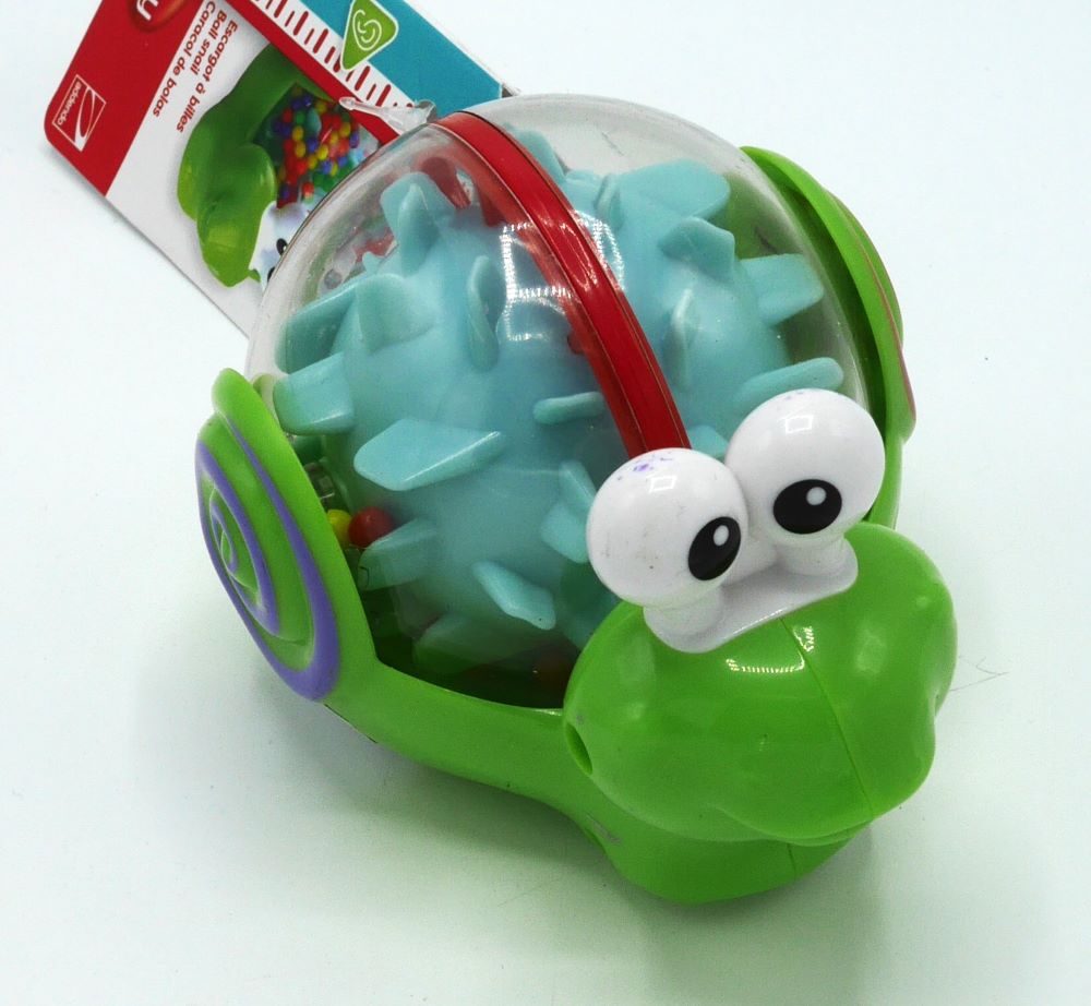 Push snail push the snail forward and the balls will move and make a nice sound.