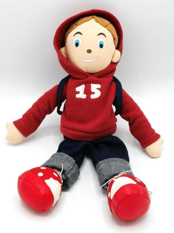 Happy horse rag doll 36 cm long red