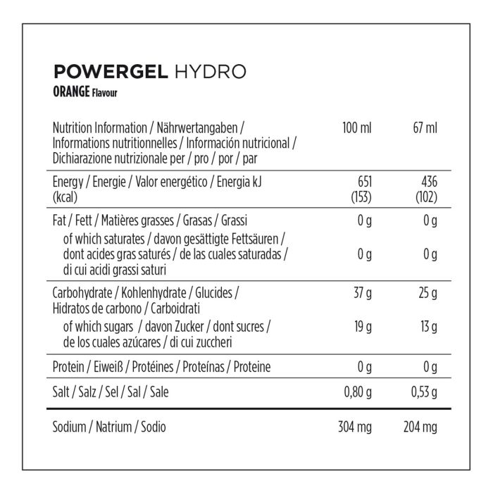 Powerbar powergel hydro (24 x 67ml) - orange