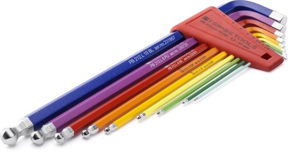 Pb swiss tools pb hex key set color long + ball head