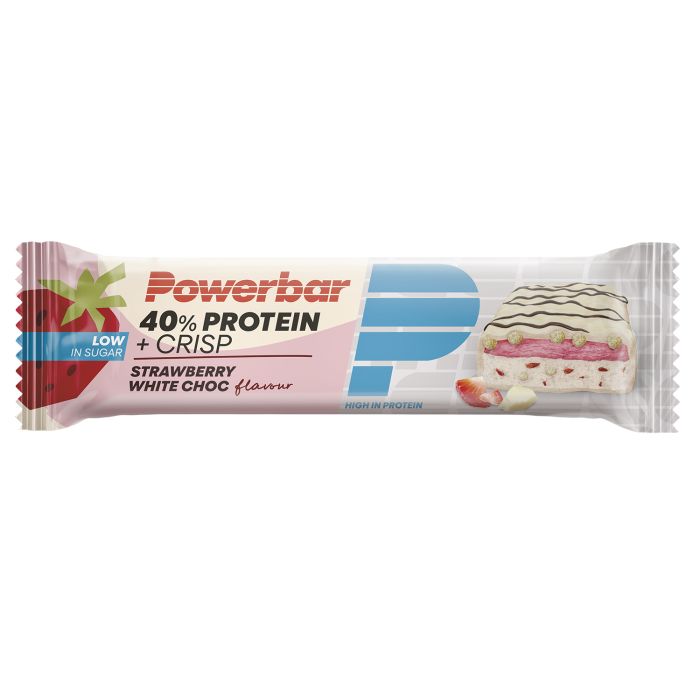 Powerbar 40 % Protein+ Chips (12 x 40 g) – Erdbeere, weiße Schokolade