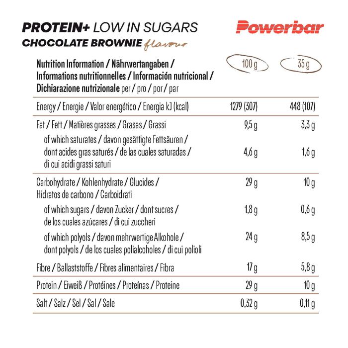 Powerbar protein + lav sukker bar 35g