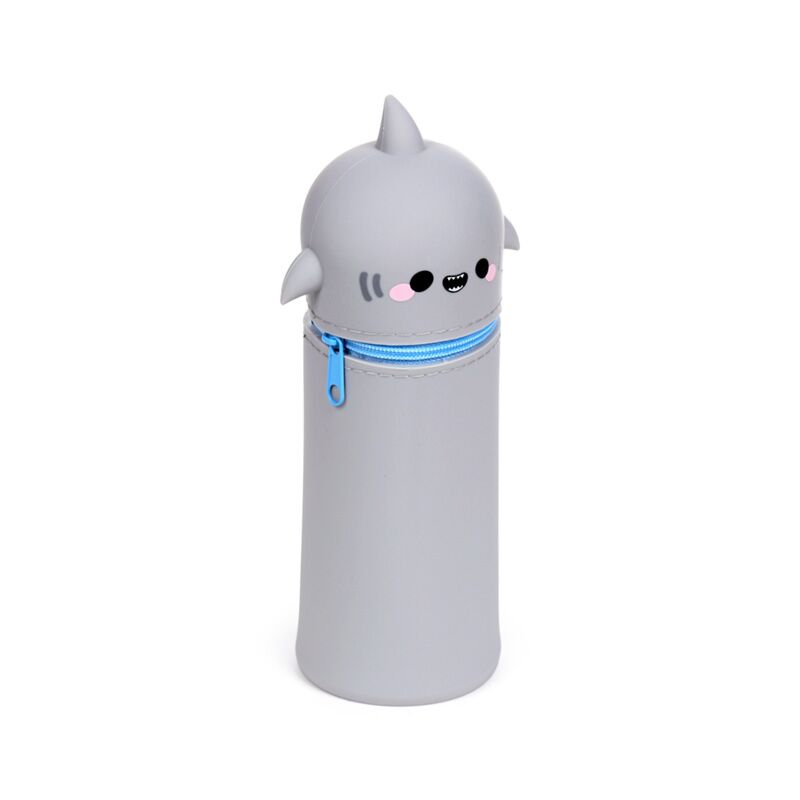 Adoramals archie the shark standing silicone pencil case