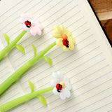 Botanical Garden Ladybug Flower Fine Writer Pen - černé