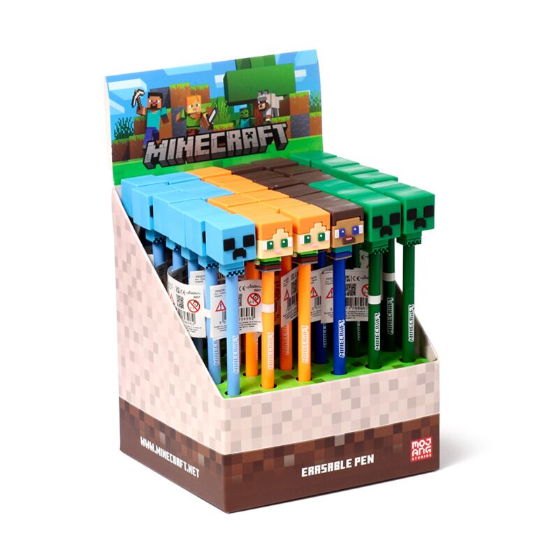 Niesamowity, kasowalny długopis Minecraft Chibi Top