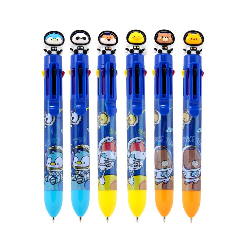 Space Team flerfärgad penna (8 färger)