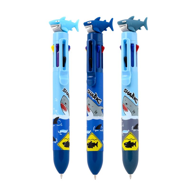 Shark Multicolor Pen (8 Faarwen)