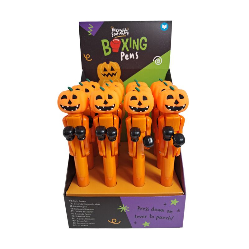 Spook Pumpkin Boxing PVC Pen - črna