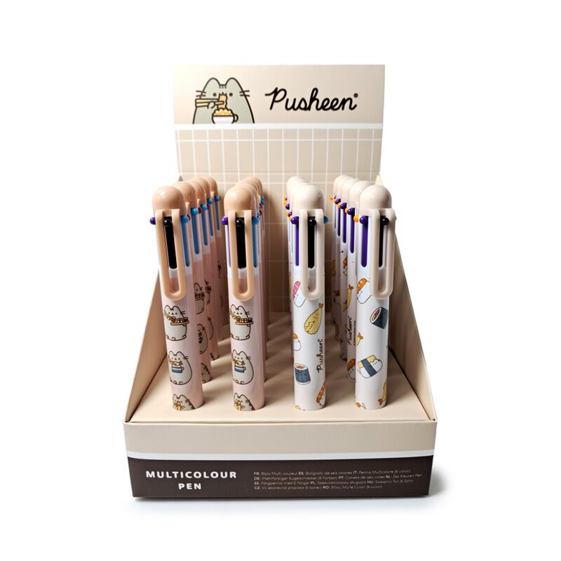 Pusheen de kat sushi club meer kleuren pen (6 kleuren)