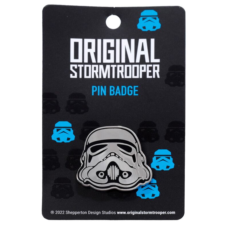 The original stormtrooper helmet enamel button badge