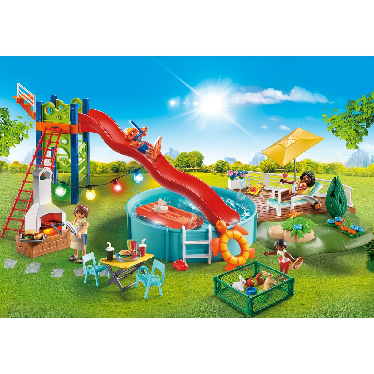 Playmobil City Life plavecký bazén se snímkem 70987