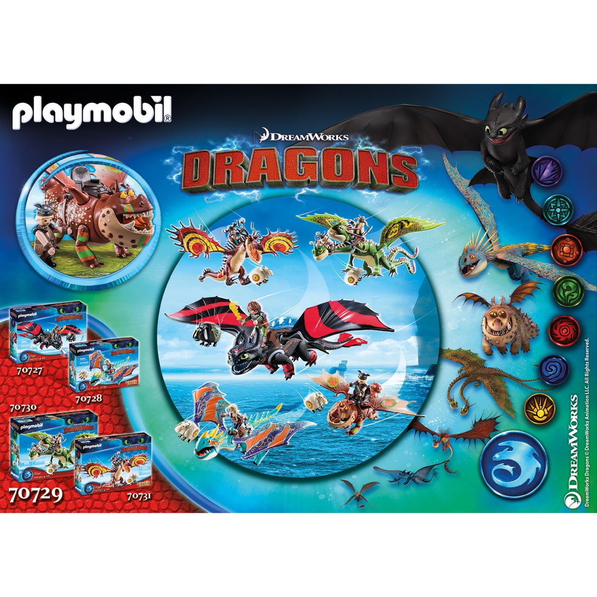 Dragon Racing Playmobil Dragons: ribja noga in slanina