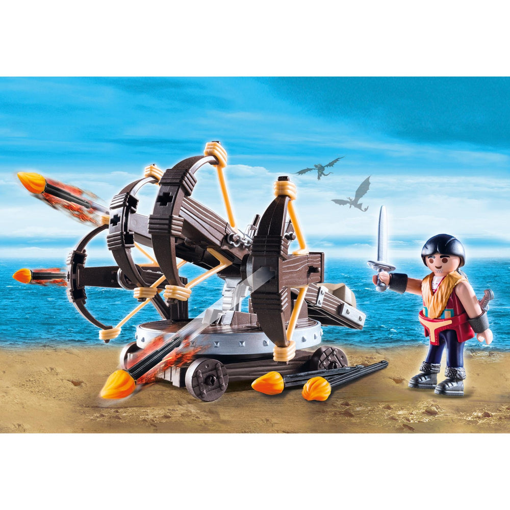 Playmobil Dragons eret se čtyřmi skvrnami balistiky