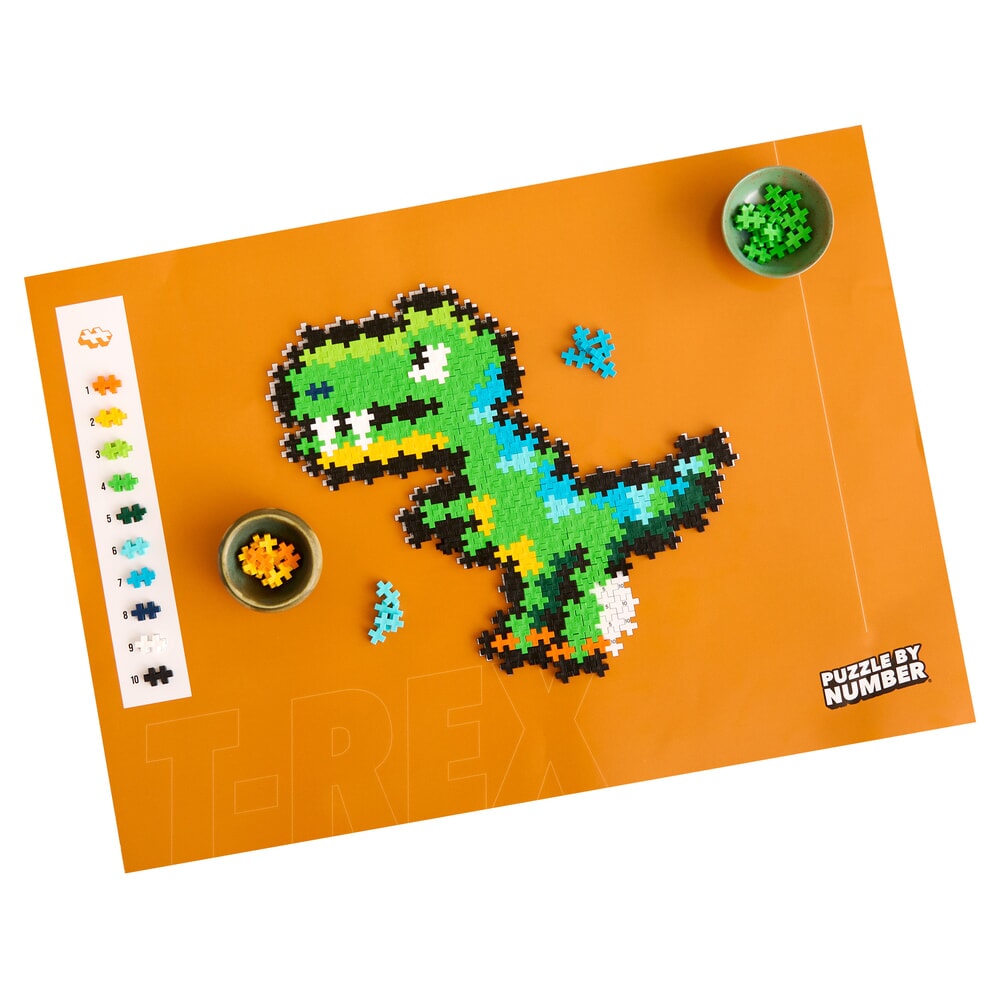 Plus plus puzzle by number t-rex 250 pcs plus-plus (4334)