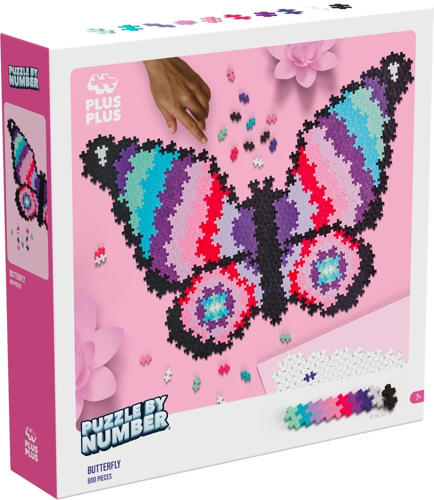 Plus plus puzzle by number vlinder plus-plus: 800 stuks (3915)