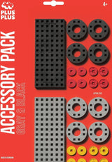 Plus plus bouwplaat grijs zwart klein en wielen plus-plus: 26 stuks (3965)