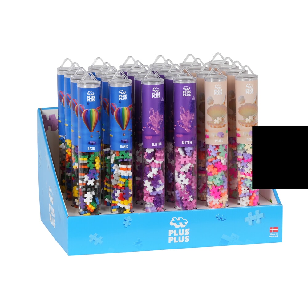 Plus plus glitter and pearl mix: 24 stuks tube display (7456)