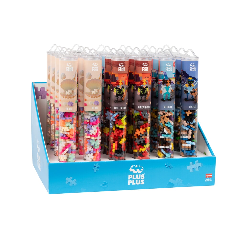 Plus plus everyday heroes: 24 stuks tube plus-plus display (7458)