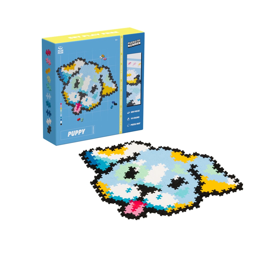 Plus plus plus-plus puzzle by number puppy 500stuks (3961)