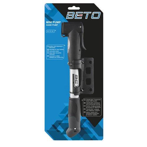 Fahrradpumpe Mini Doppel -Kopfstück Aluminium 8,5 bar