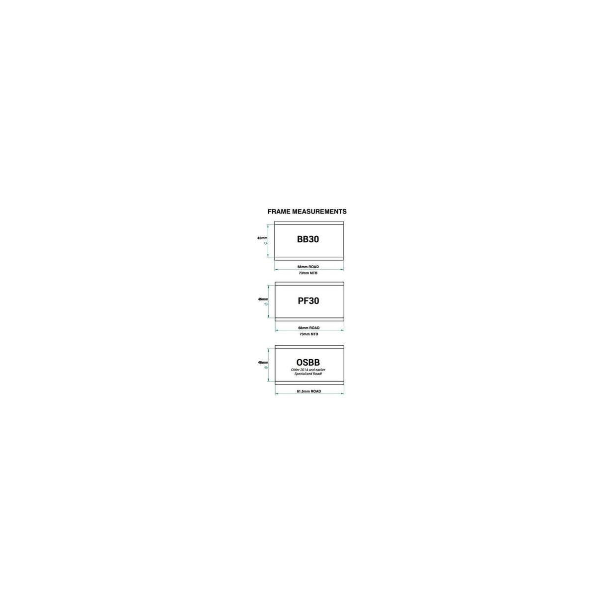 Cuibheoir Bracket Bun Praxis M24 BB30 PF30 Bóthar 68mm