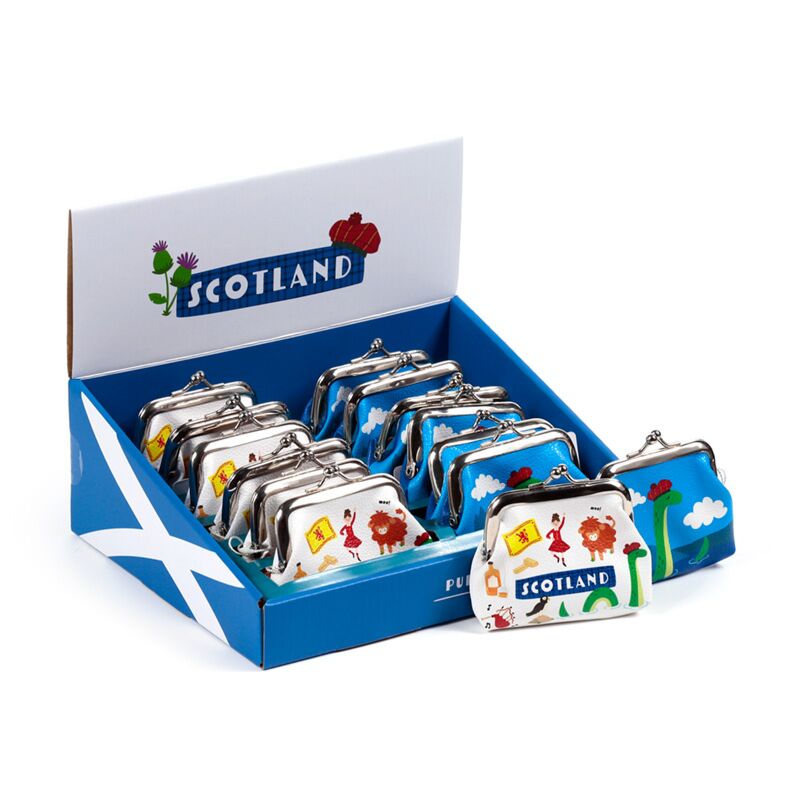 Portafoglio souvenir scozzese con taglio