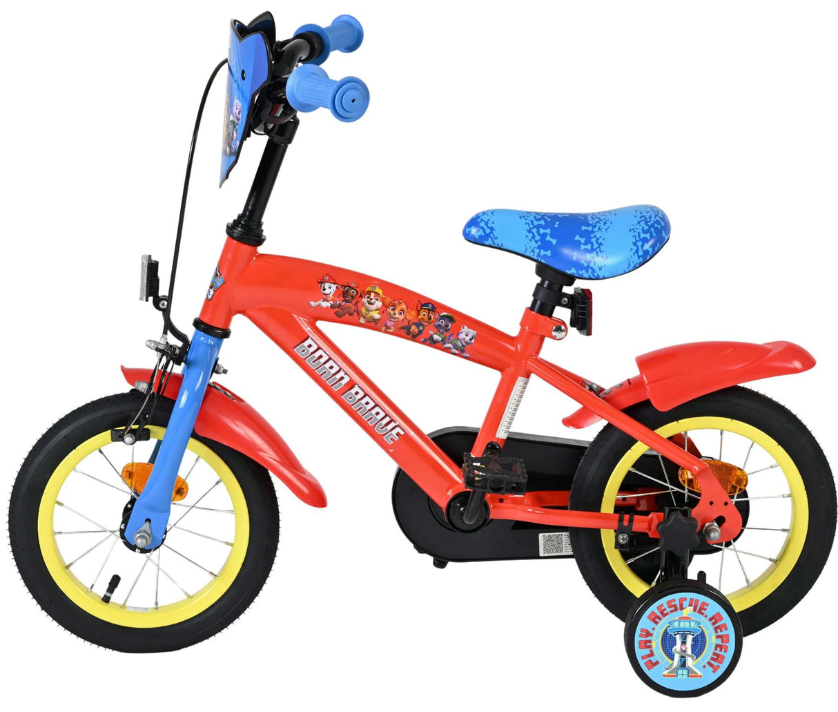 Paw patrol kinderfahrrad - jungen - 12 zoll - rot blau