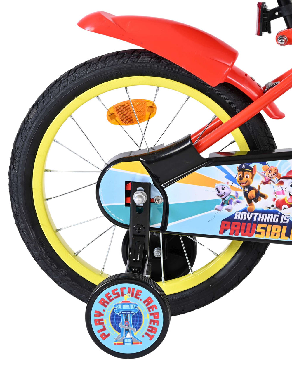 Paw Patrol children's bike - boys - 16 inch - red and blue