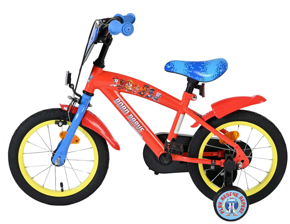 Paw patrol kinderfiets - jongens - 14 inch - rood blauw