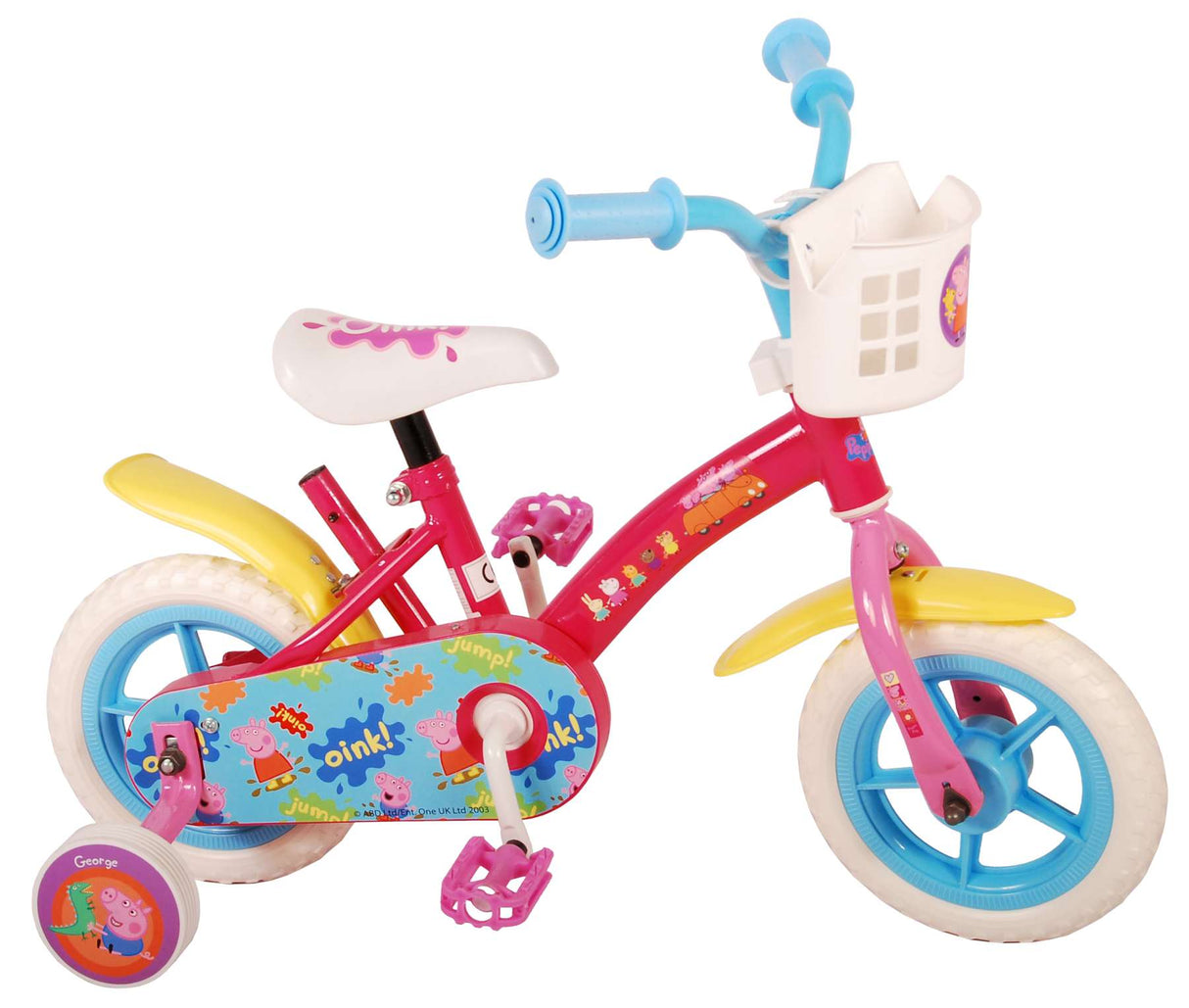 Otroško kolo Peppa Pig - dekleta - 10 palčna - roza modra - lovca