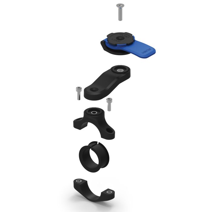 Quad lock motorcycle handlebar mount