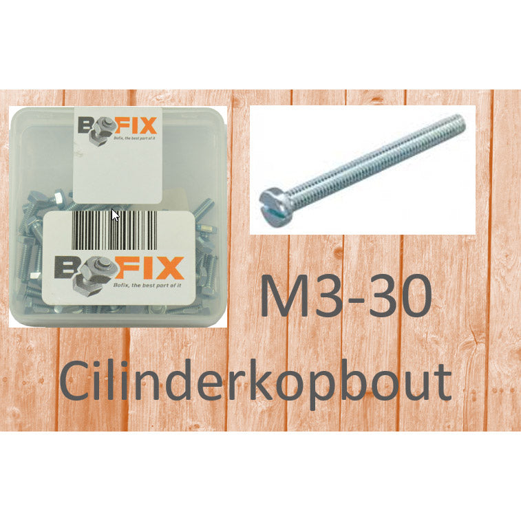 BOFIX CYLINDER HEADBOUT M3X30 Galwanizowany (50.)