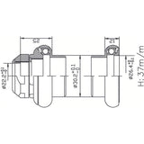 Tecora E Ball Head Set 1 Inch Wire Cartr Alu 26.4 Kegle sølv