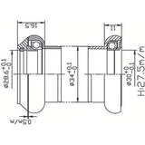 Tecora Ball Head Set1 1 8 pouces Ahead Cartr Alu 30.0 CONE POLIS