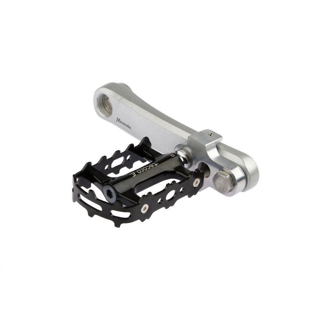 Mirage Crank Turners z vijakom iz nerjavečega jekla Aluminija T6 srebro
