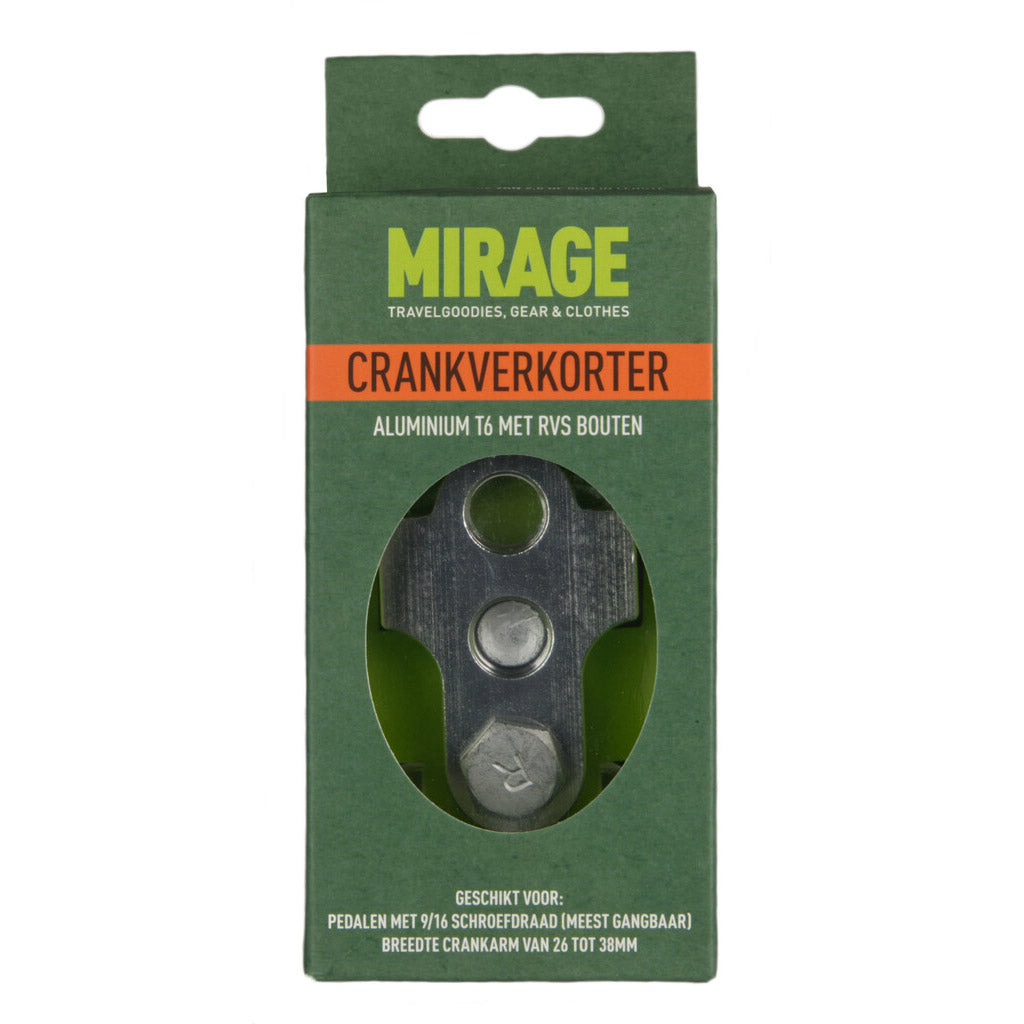 Mirage Crank Turners z vijakom iz nerjavečega jekla Aluminija T6 srebro