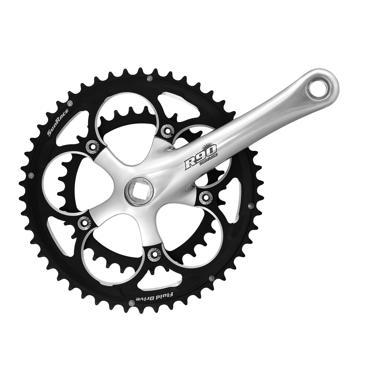 Sunrace Crankkel Fcr9f 9 velocità 50 34T. 170 mm in alluminio nero