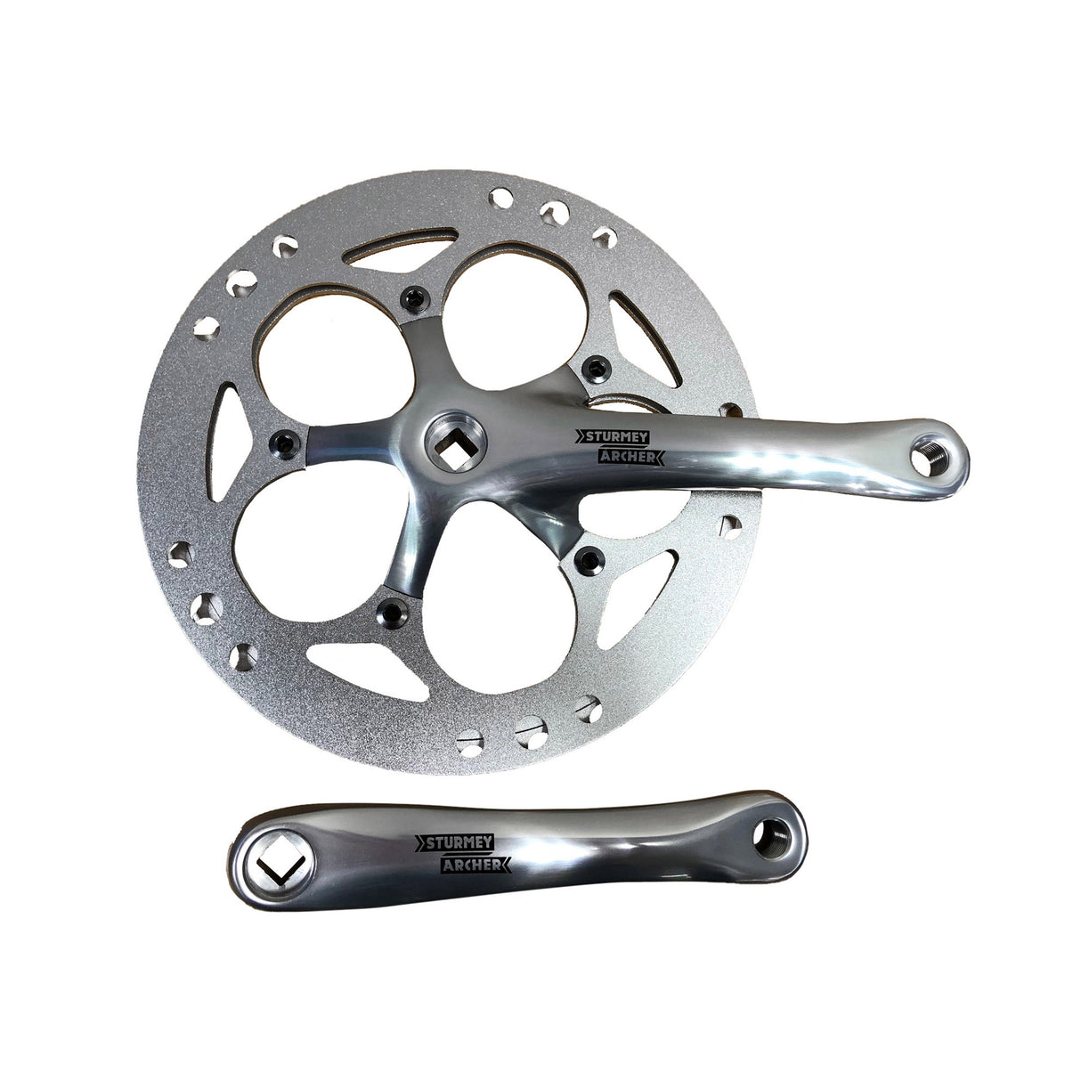 SA Crankset Silver 56T 170mm FCSS56 Single Chainguard