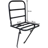 front carrier with crown bolt mounting 30 x 30 cm steel matte black