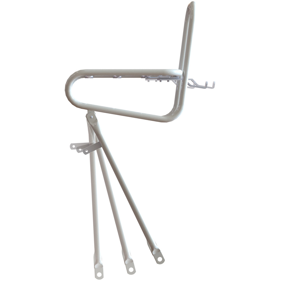 Steco glat frontbærer 25 cm kronebolt montering hvidt