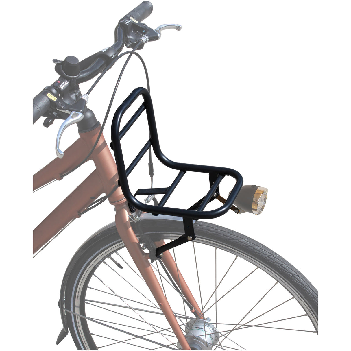 V-Brakemontage de porteuse avant 20 28 pouces en acier mat noir