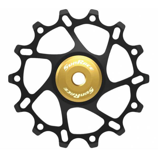 Sunrace Derailleurwiel 14t legering guld
