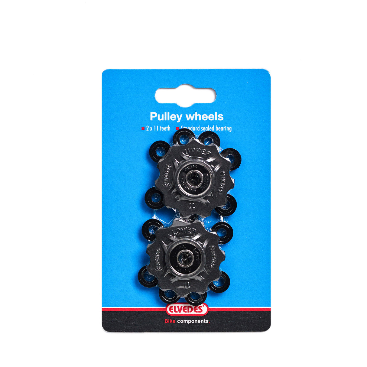 Derailleur hjul 11 tenner 7-11V svarte 2 stykker