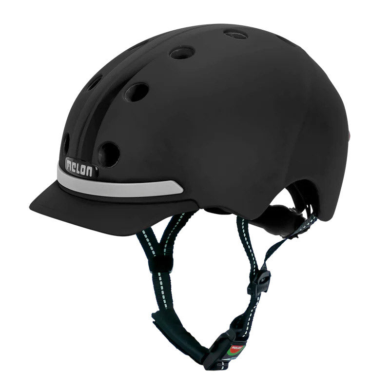 Melon Helmet with lighting e-series Black Ice M-L