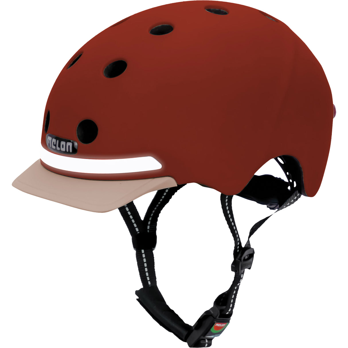 Melon helmet with light e-series sepia xl-xxl